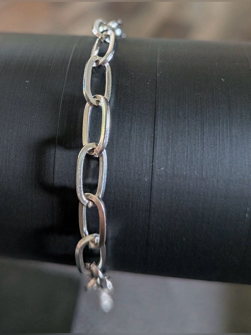 Silver Tone Wide Loop Bracelet Unbranded